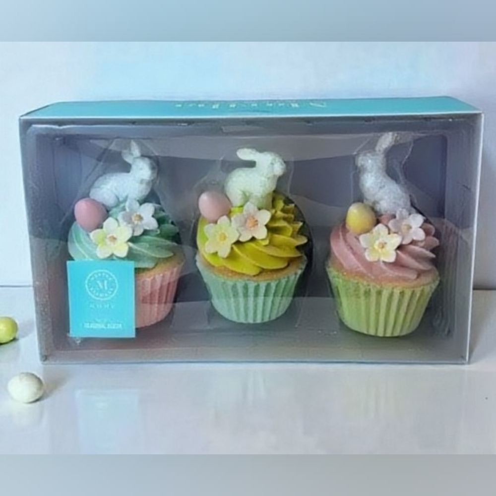NEW Martha Stewart Decorated Easter Bunny Cupcake- Set of 3